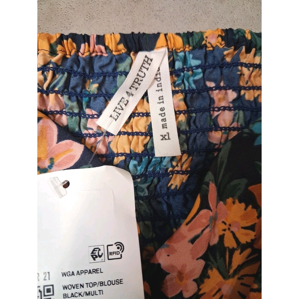 New Live 4 Truth Floral Crop Top Ruffle Sleeves XL Girly Brunch Vacation Resort - Picture 8 of 10